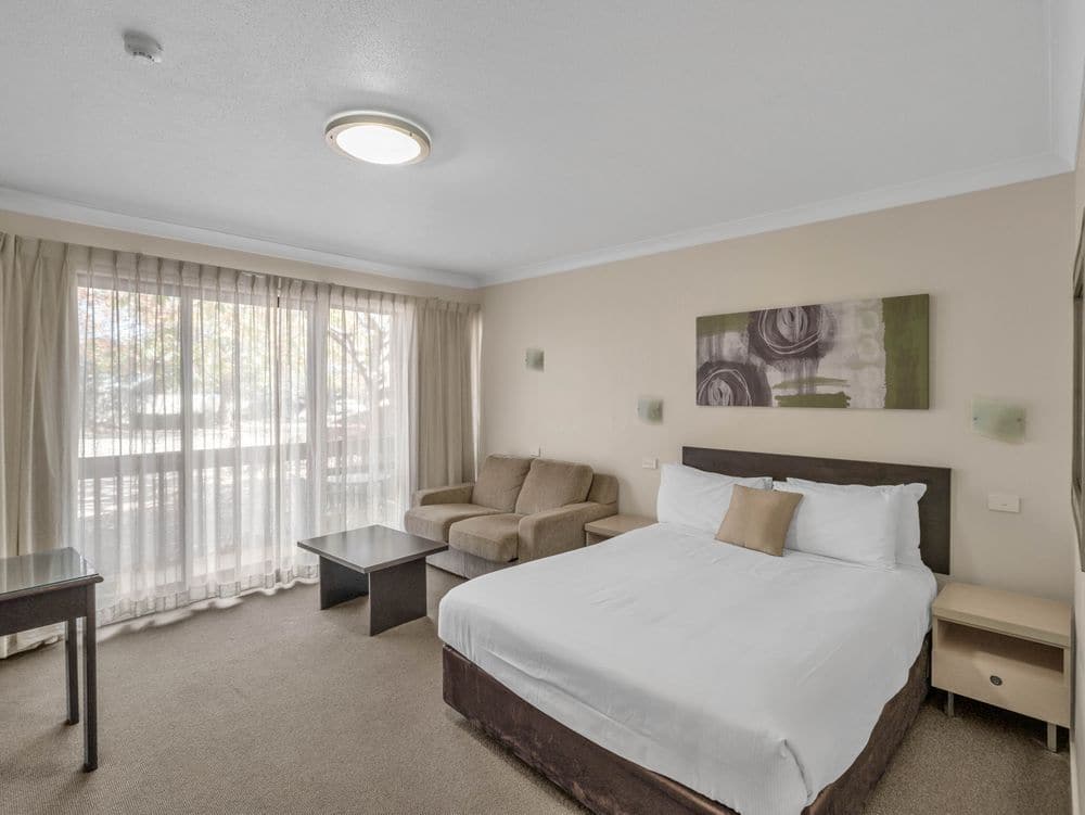Bed and Seating Area