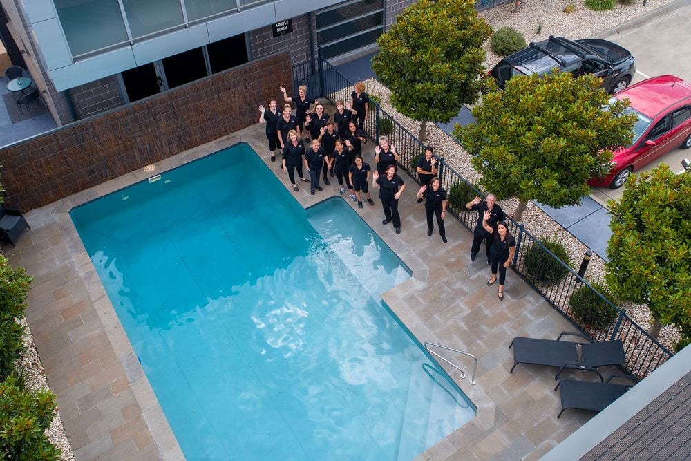 Swimming Pool & Hotel Staff