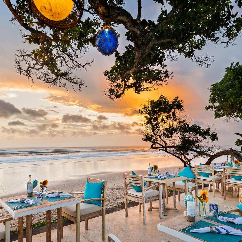 The Seminyak Beach Resort & Spa - Sanje Lounge at sunset