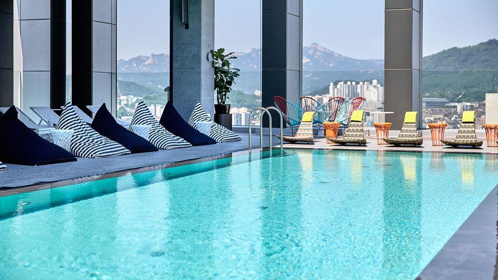 Rooftop Pool with Seoul views