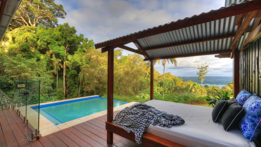 Lalique pool and daybed