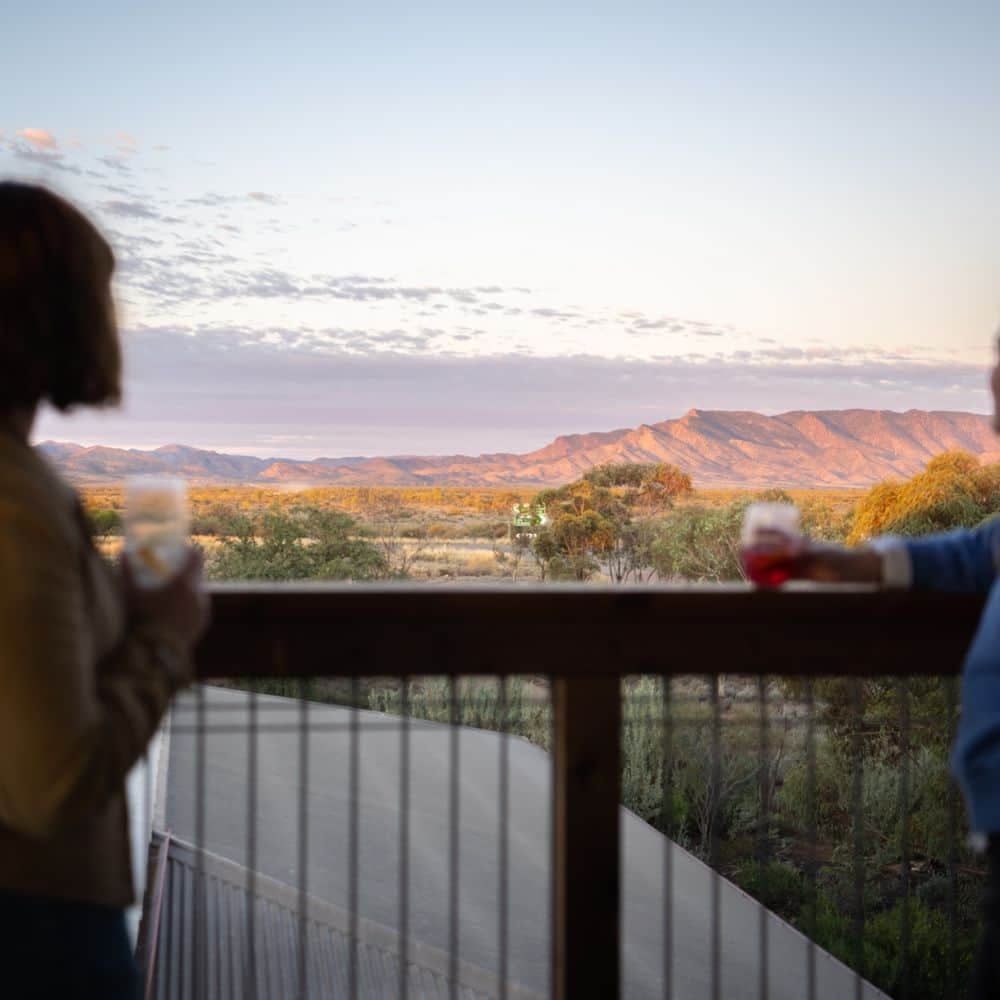 Guest Lounge, sunset on the Flinders Ranges