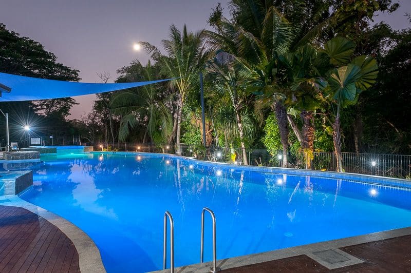 Oasis at Palm Cove - Pool at twilight