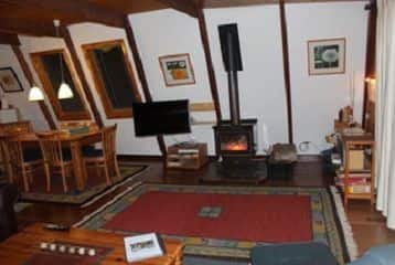 View from Lounge to TV/Woodfire & D/Room