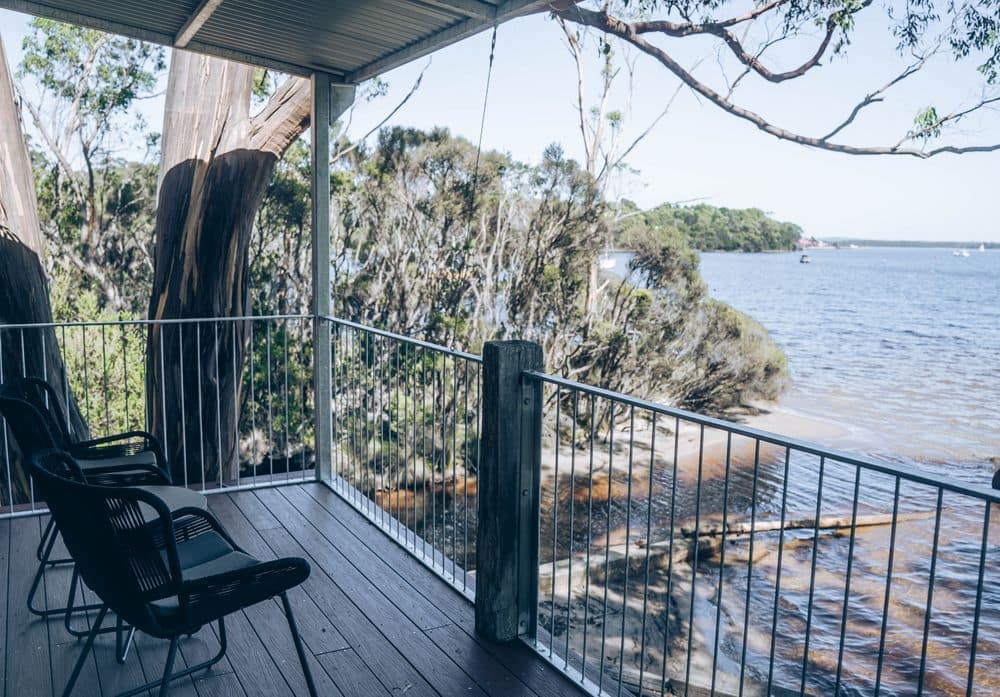 Private balcony with tranquil harbour views