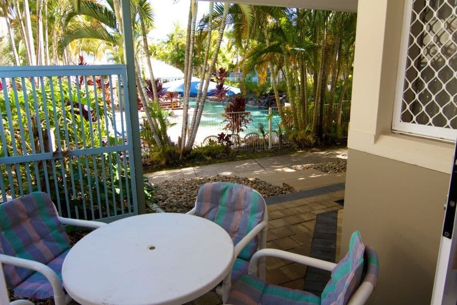 Courtyard View of Pool Area