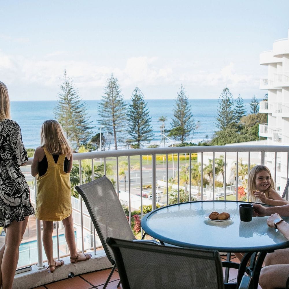 Relaxing on the balcony