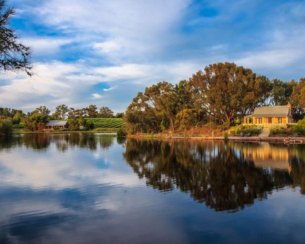 All suites and cottages overlook the lake