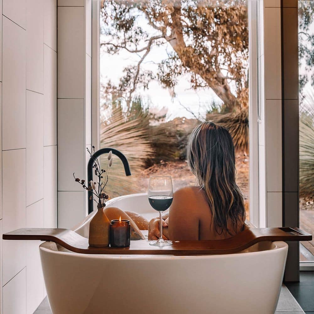 Bath with a spectacular view