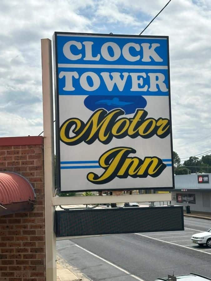 Clock Tower Motor Inn Signage