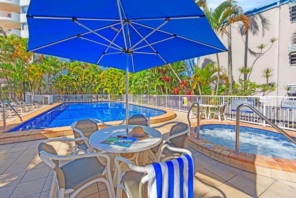 Resort Pool and Spa Entertaining Area