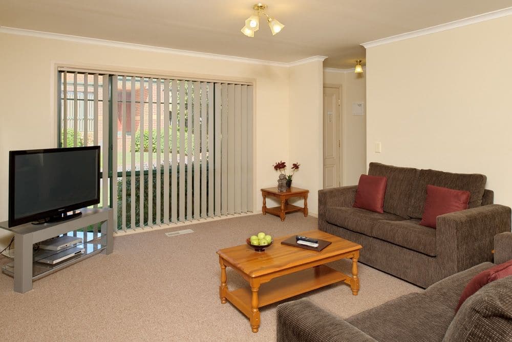 Living area with Plasma TV, DVD player & Foxtel