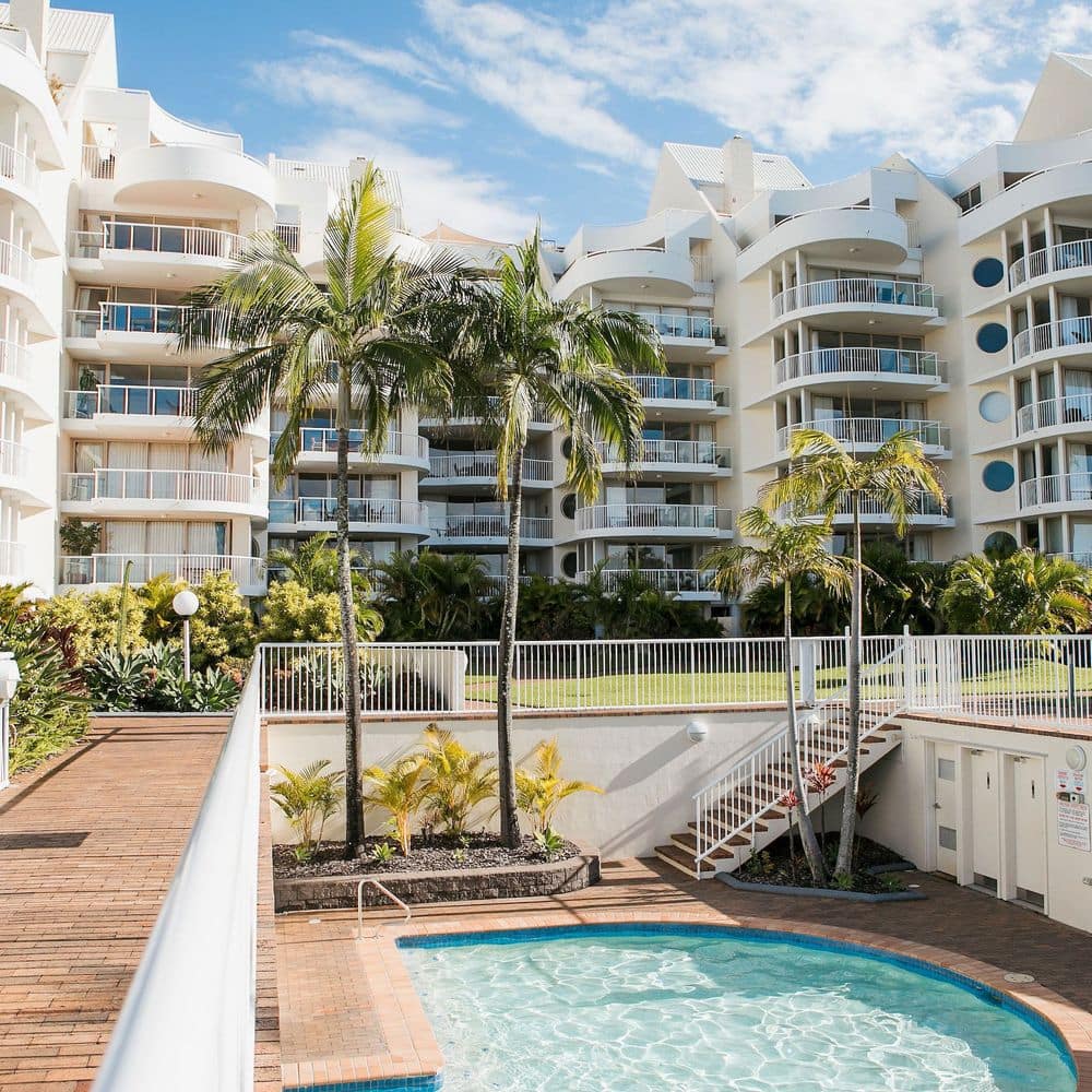 Spacious pool area