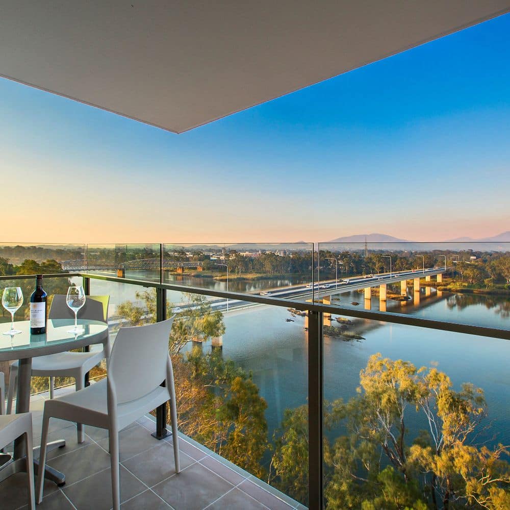 Quest Rockhampton - Balcony with Fitzroy River View