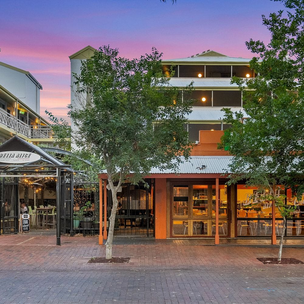 Hotel Facade and Restaurant