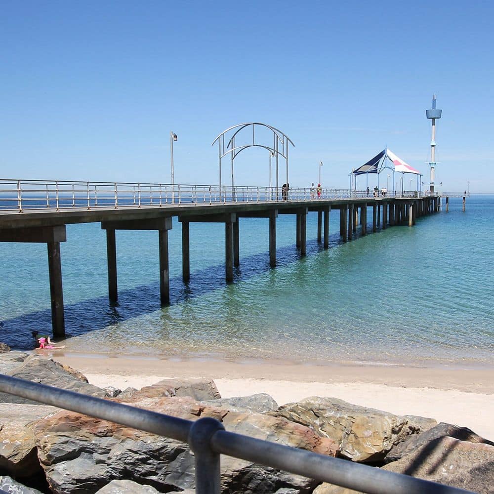 Beach front and jetty view