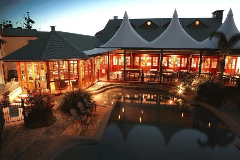 Resort Pool Deck at night