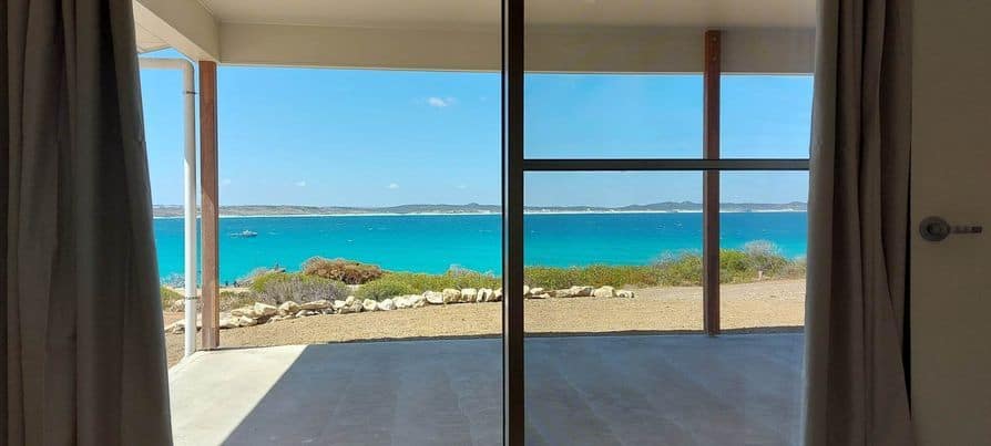 Turquoise waters from bedroom one