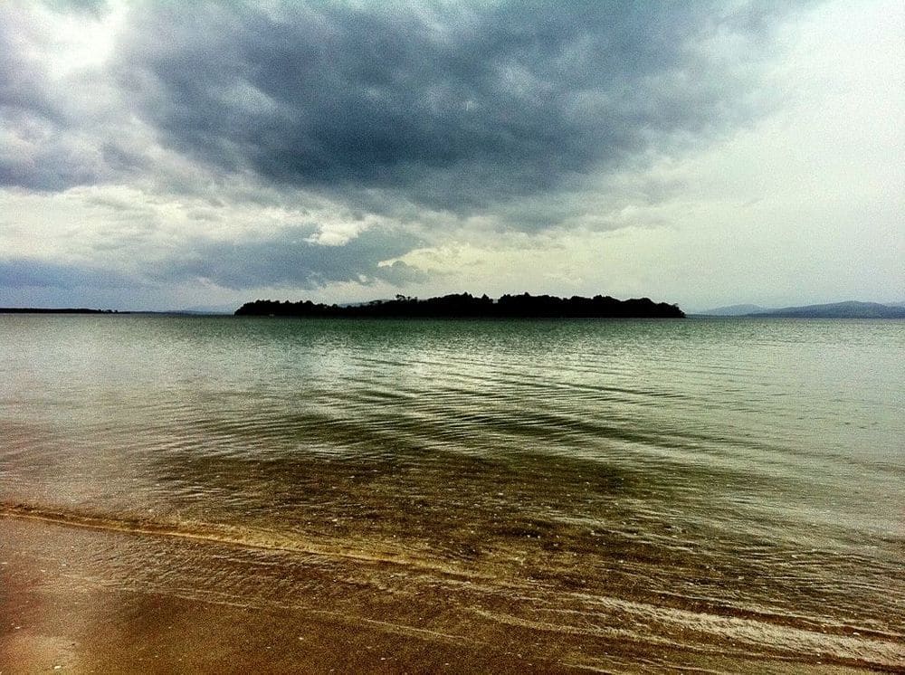 Sattelite Island view from beach