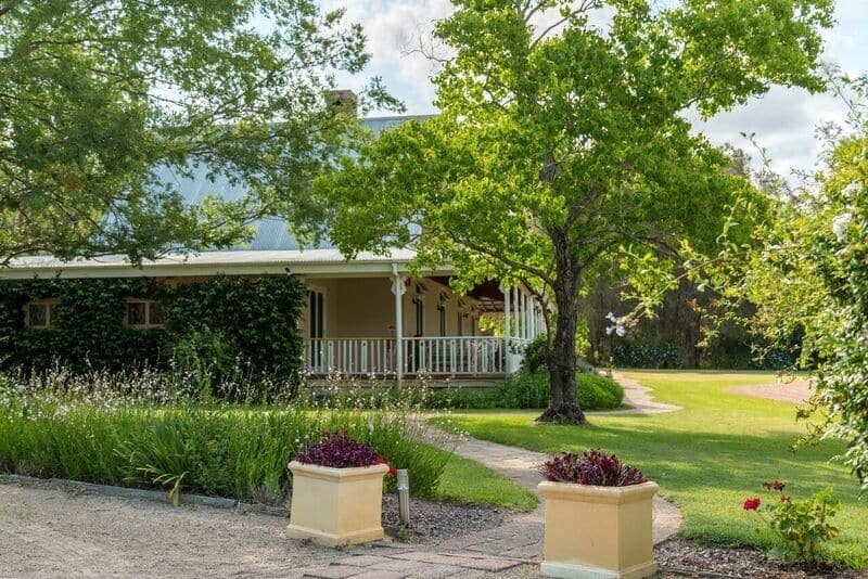 Guesthouse verandah and garden