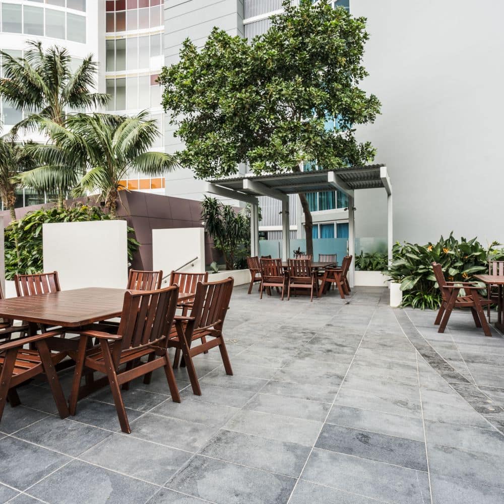 Outdoor dining area