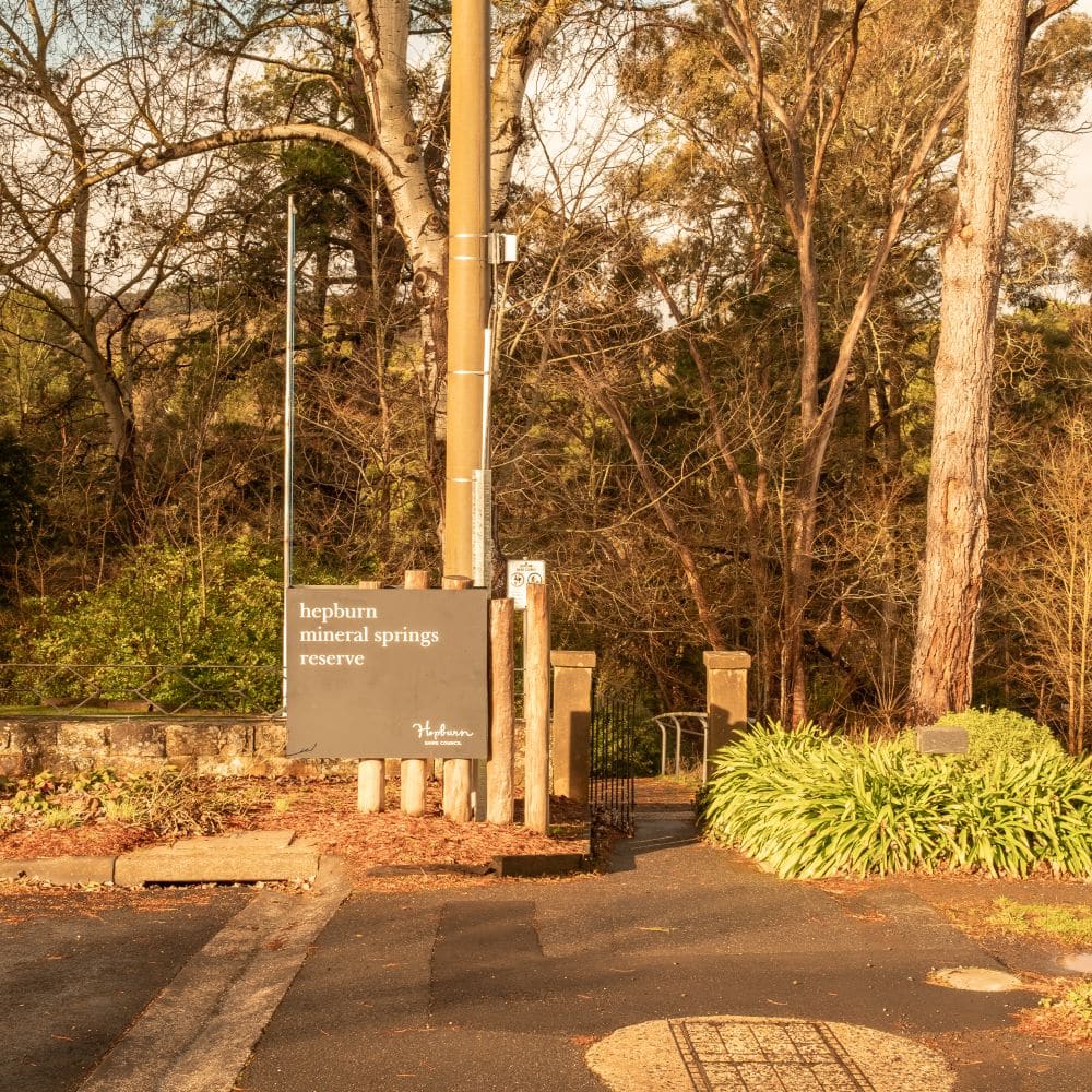 Hepburn Mineral Springs Reserve near the motel