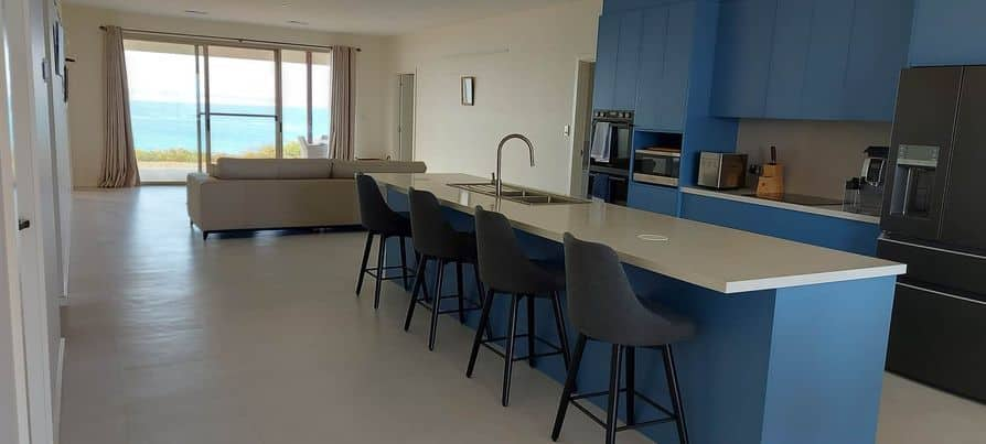 Kitchen with Island bench & Bar Stools