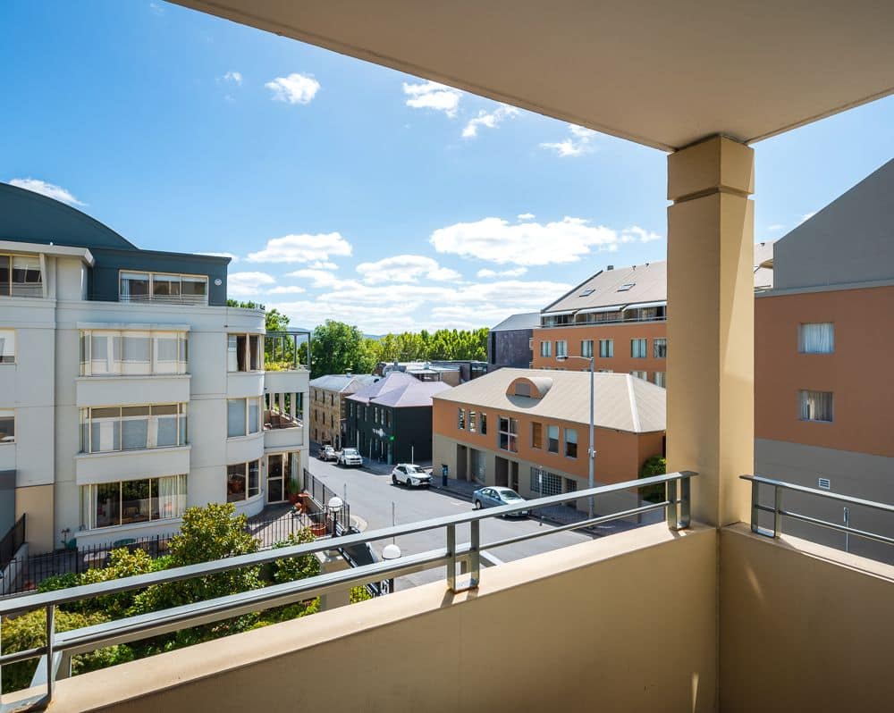 balcony view to Salamanca Place  